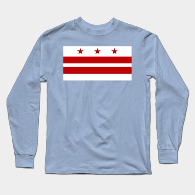 Washington DC Flag Long Sleeve T-Shirt by Lucha Liberation